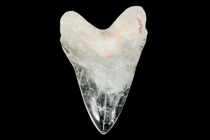 Realistic, 7.4" Carved Quartz Megalodon Tooth - Replica